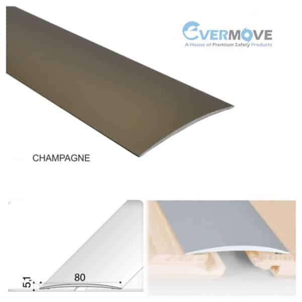 Anodised Aluminium Self Adhesive Door Threshold Floor Trim