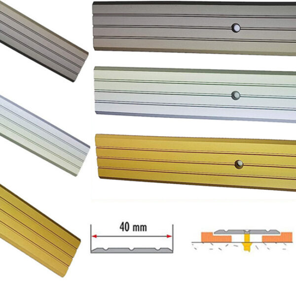 Aluminum Rail Drilled Fluted Floor Threshold