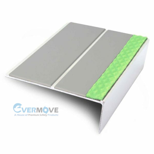 Anti Slip Aluminium Commercial Stair Nosing Edge Trim With Pvc Insert 85 x 30mm - Image 3